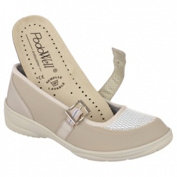 Pantofi ortopedici dama cu brant antibacterian lavabil PodoWell Madona bej