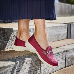 pantofi confort, calapod lat, rosii, dama, PodoWell® Magik